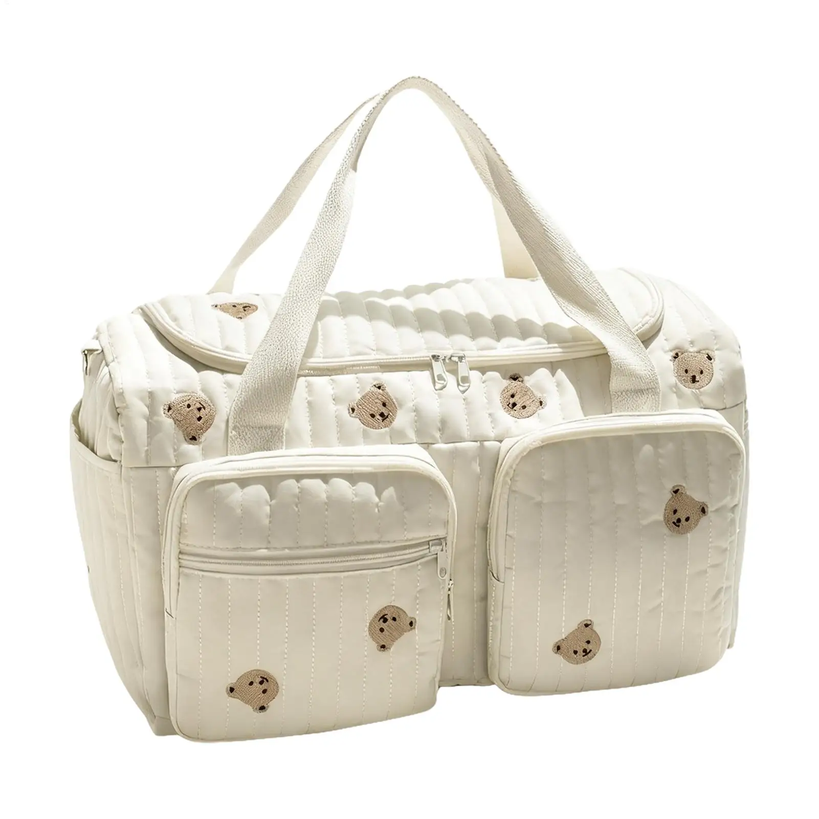 Diaper Bag for Travel Cartoon Bear Diaper Bag with Compartment Spacious Nappy Pouch for Travel Camping Home Shopping Commuting
