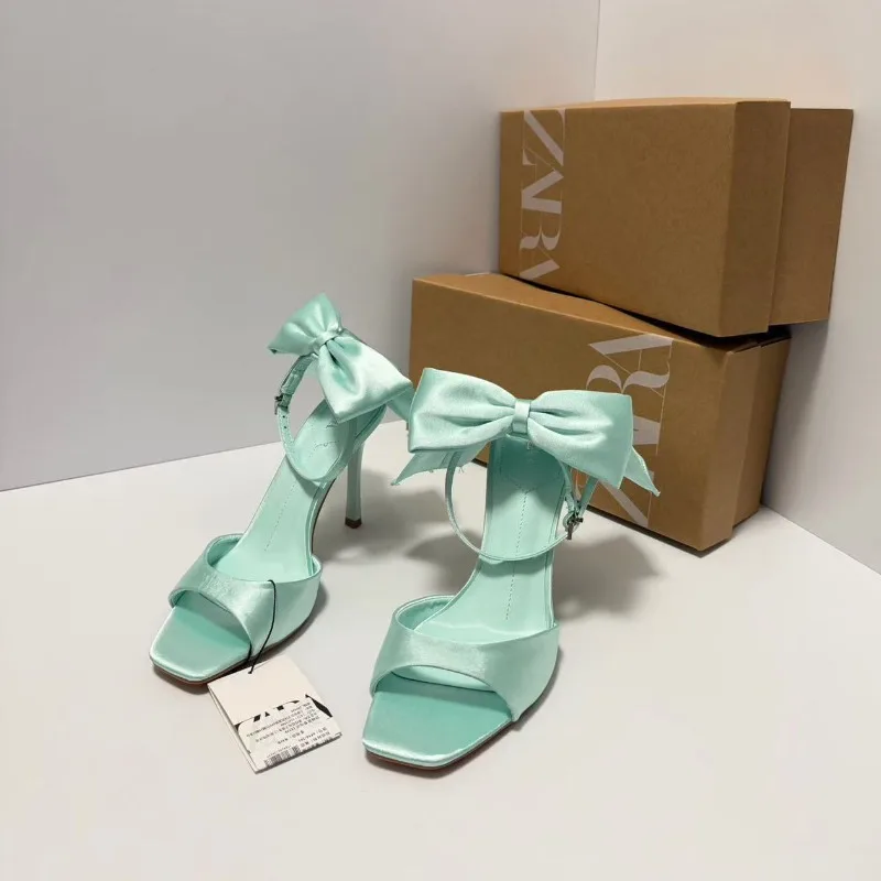 

Fashion Luxury Women's Sandals Fashion Sexy Bow Stiletto Women's Pumps and Heels Designer Banquet Women Shoes Sandalias De Mujer