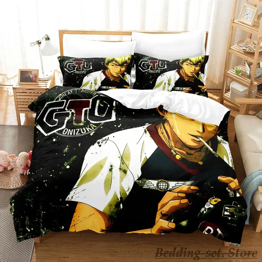 2023 Great Teacher Onizuka GTO Bedding Set Single Twin Full Queen King Size Bed Set Adult Kid Bedroom Duvetcover Sets Anime Bed