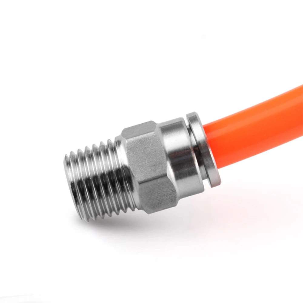 PC 304 Stainless Steel Pneumatic Quick Coupling Tool Compressor for 4 6 8 10 12mm Hose Coupling Male NPT1/8 1/4 3/8 1/2