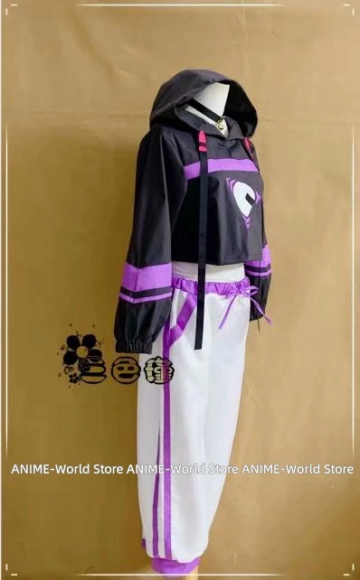 Nekomata Okayu vtuber cosplay costume include headgear and fur tail acgcosplay costume Halloween cosplay costume wig shoes