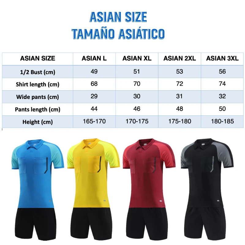 Referee Soccer Jersey Set 24/25 Professional Men's Football Turn-down Collar Full Pockets Short Sleeve Futsal Jersey for Judge