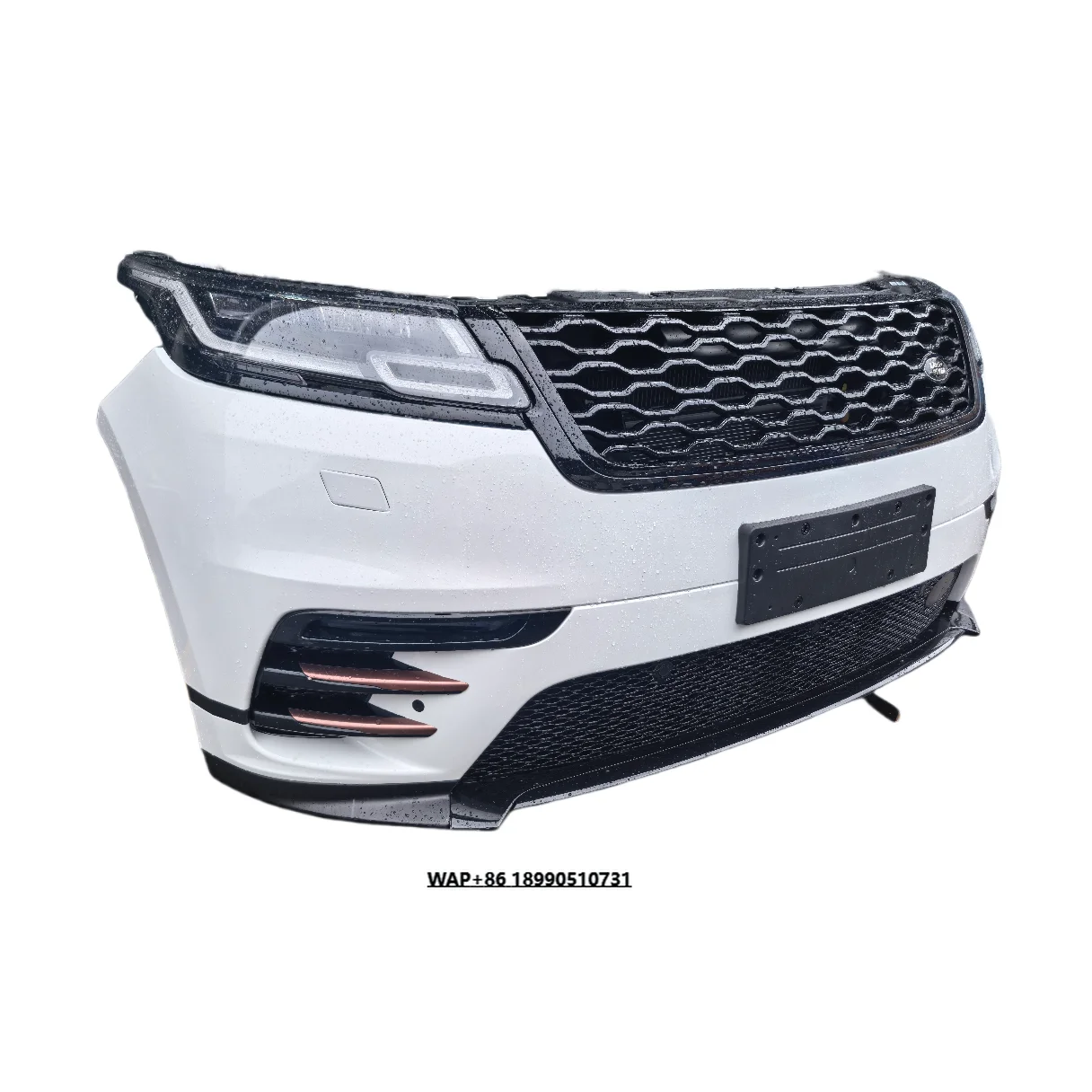 

For Land Rover Velar Front Nose Bumper Grille Radiator Fan Headlight Assembly 18-22