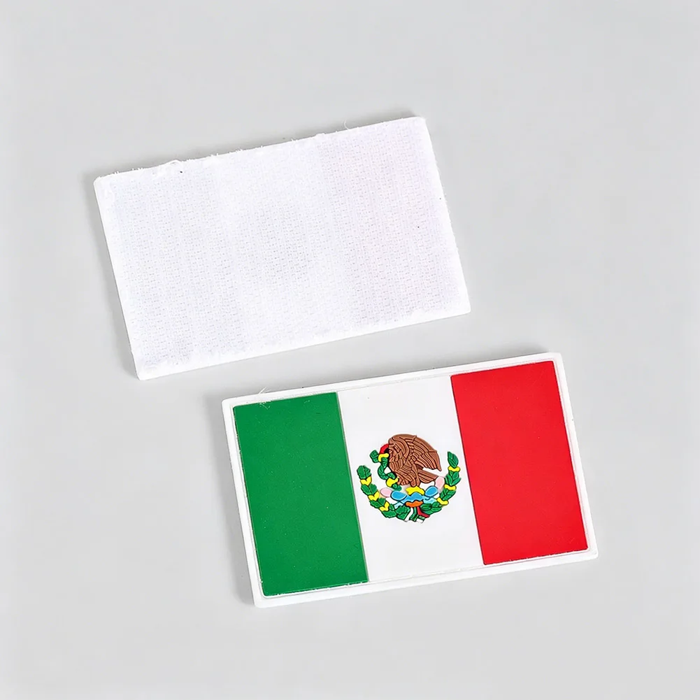 PVC Mexiko-Flaggen-Patch mit Klettverschluss, Bestickte Nationalflagge für Mützen, Rucksäcke, Taktische Ausrüstung und Geschenke – Detail 3