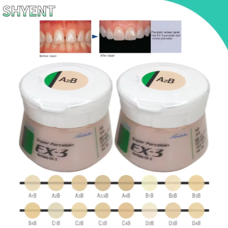

1 шт., стоматологический лабораторный материал EX-3, эмаль для тела, полупрозрачный фарфор, непрозрачный фарфор Noritake, 50 г Noritake EX-3, фарфоровый порошок A1B/A2B