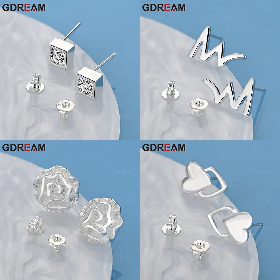 

GDREAM 925 Sterling Silver Lightning Wave Earrings Cute Women'S Unique Accessories Party Jewelry