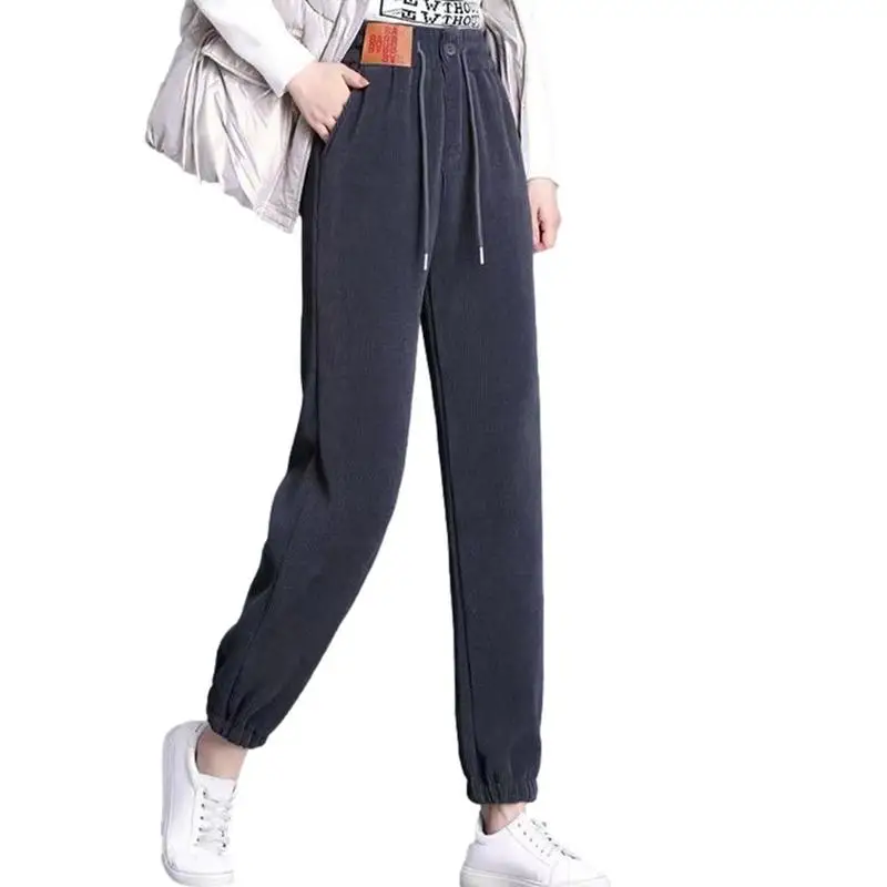 

Fleece Lined Sweat Pants Women Womens Fleece Lined Sweatpants High Waist Thick Corduroy Athletic Sweatpants Jogging Fleece Pants