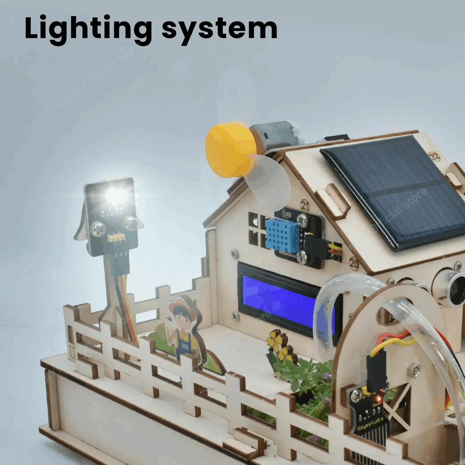 Keyestudio Smart Farm IoT Starter Kit Arduino/ESP32 متوافق مع الخدش 3.0 STEM التعليمية لتقوم بها بنفسك عدة للبرمجة الزراعية