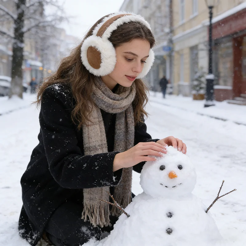 

Классические наушники унисекс, масштабируемые наушники, 2025, зимние принадлежности, спортивные наушники на открытом воздухе для женщин и мужчин, теплые, морозостойкие