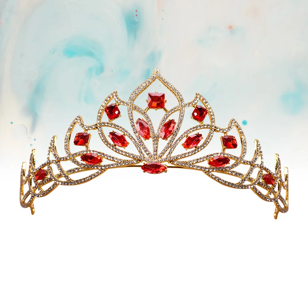 تقليد 18K الذهب كريستال زهرة البتلة الزفاف تاج حجر الراين الزفاف عقال مجوهرات الشعر الأنيقة لوصيفة العروس