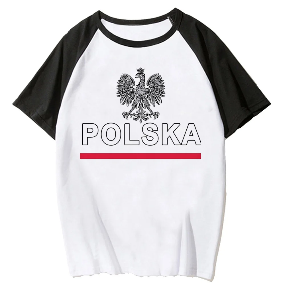 Polska tshirt women Y2K summer top girl designer clothing