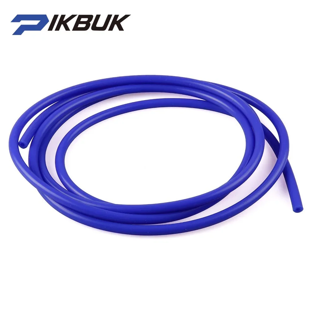 Universal 4mm Auto Motorcycle Vacuum Silicone Hose Racing Line Pipe Tube Gas Oil Hose Fuel Line Petrol Tube Pipe blue black