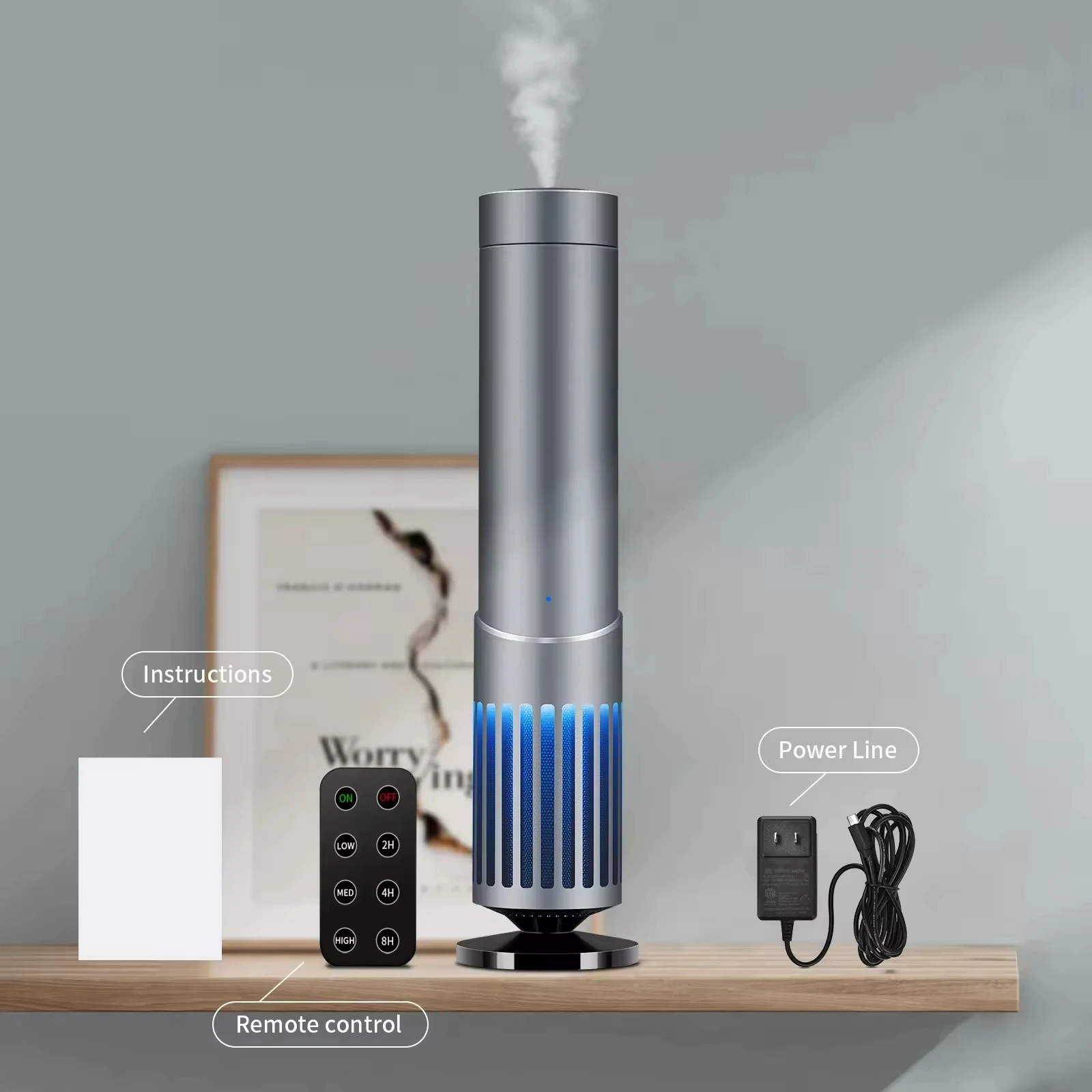 

Commercial Home Waterless Essential Oil Diffuser With 150ML Metal Body Speaker Diffuser Commercial Aroma Diffuser