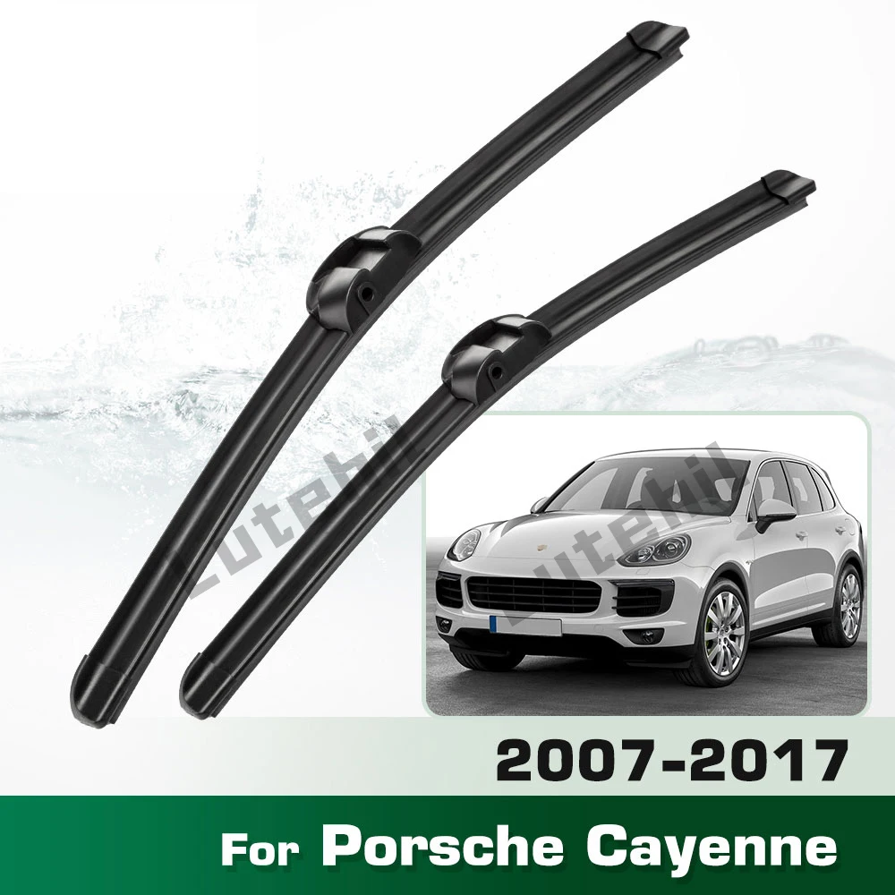 Scheibenwischer LHD Frontwischerblätter für Porsche Cayenne 2007–2017, Windschutzscheibe, Windschutzscheibe, sauberes Fenster, Auto-Regenbürsten, 66 cm + 66 cm