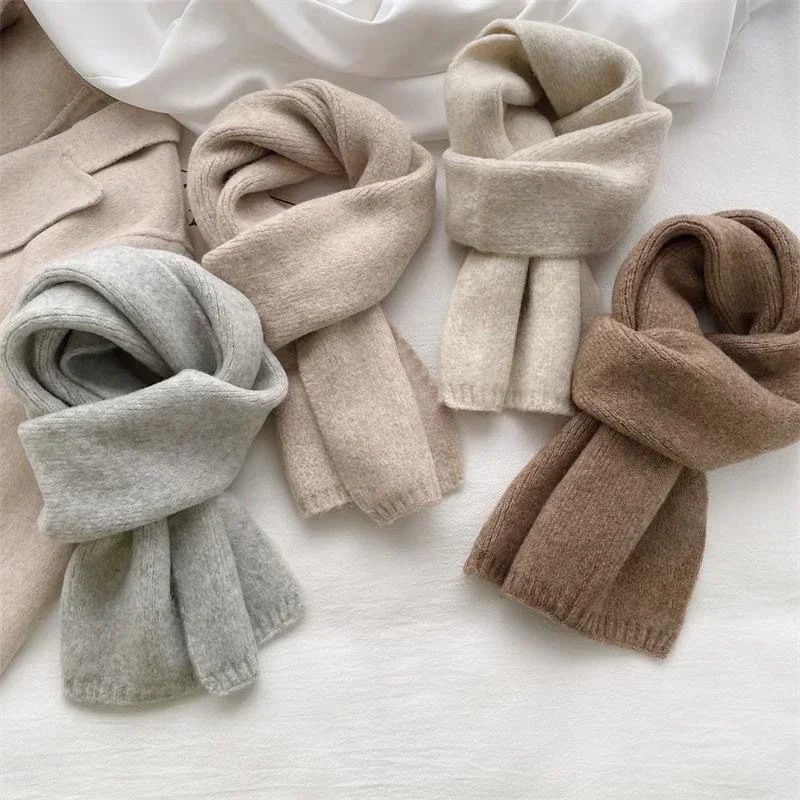 

Ladies Cashmere Scarf Women Winter Warm Luxury Solid Color Shawl and Wraps Female Warm Thick Wool Neckerchief Blanket