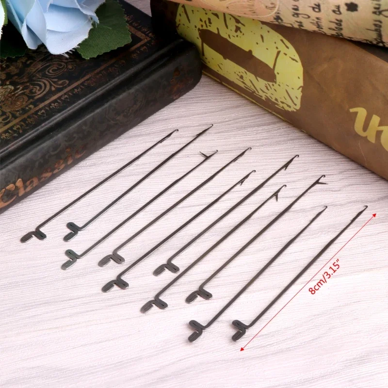 JAVRICK 10 Pcs Crochet Threader Beading Needles Stringing Tool DIY Jewelry Making 80mm NEW