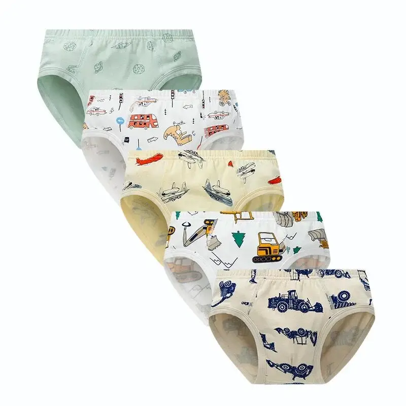 5Pcs/Lot Boys Underpants Boys Underwear Cartoon Shorts Panties for Baby Boy Kids Clothes Teenagers Comfortable Briefs