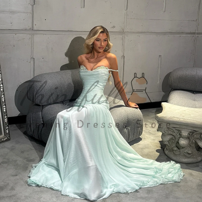 Thinyfull 2026 A-Line Prom Evening Dresses Saudi Arabia Sweetheart Beadings Party Dress Women Cocktail Prom Gowns Customized image 5