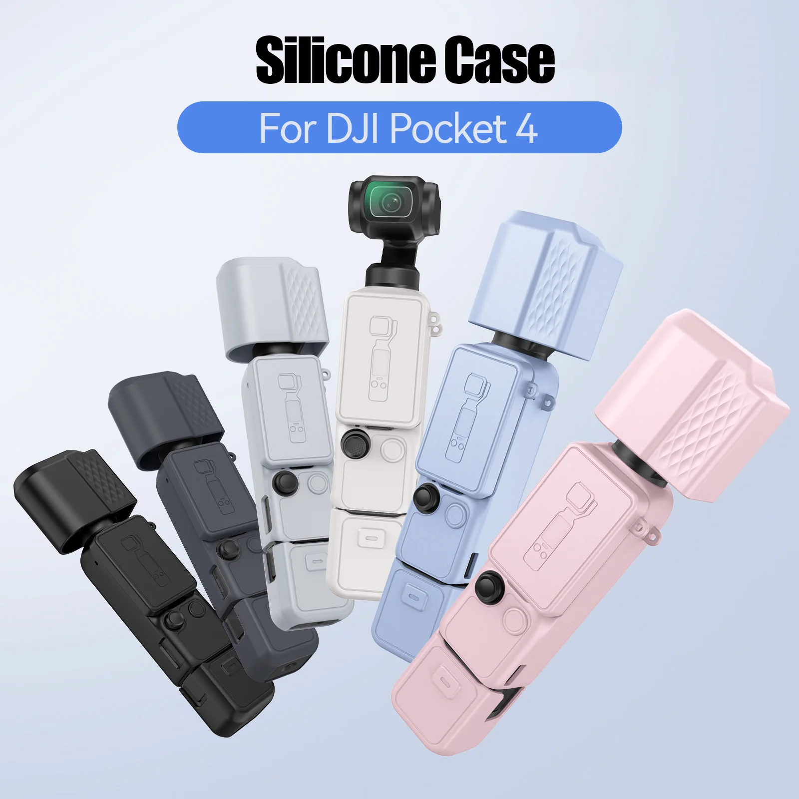 Silikon-Schutzhülle für DJI Osmo Pocket 4, kratzfeste Ganzkörper-Schutzhülle, Kamera-Hülle, Zubehör