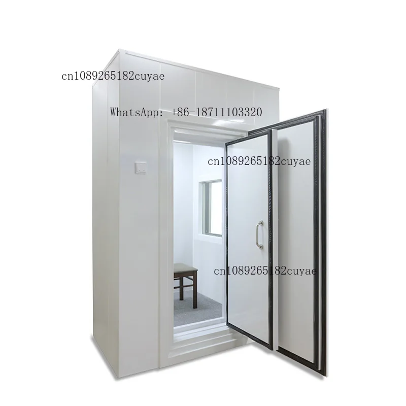 IN-1212 Modern Eco-Friendly Durable Professional Single Door Aluminum Alloy Frame Adjustable Height Sound Booth for Hospital ENT
