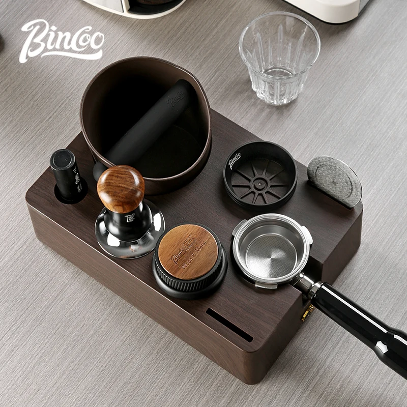 Bincoo Multifunctional Press Hammer Base Italian Powder Distributor Set Knocking Slag Bucket Coffee Appliance Coffee Machine Storage