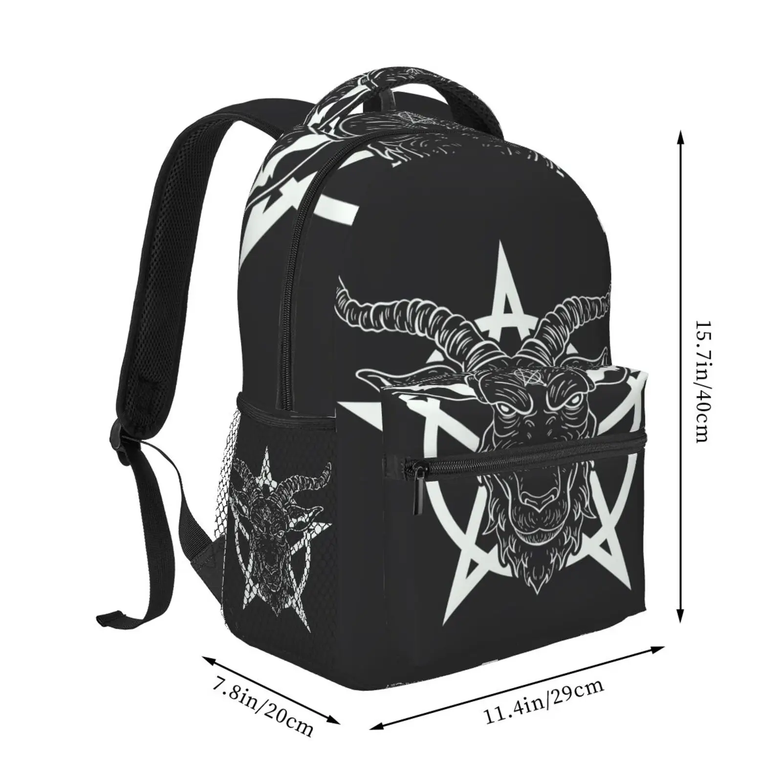 Women Backpack with Multiple Using Women Backpacks Baphomet Goat Head Print Female School Bag Girls Travel Bag