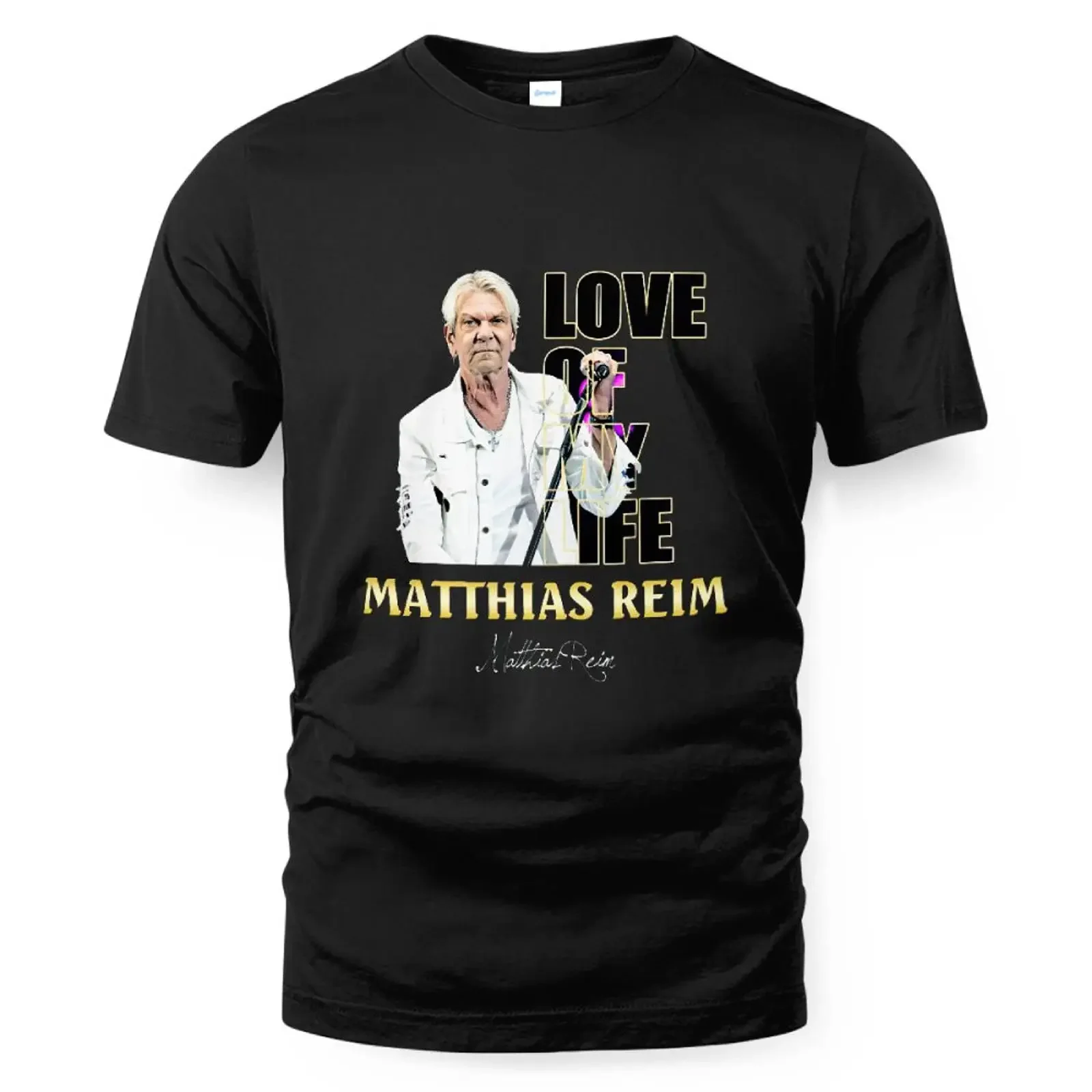 Футболка Love Of My Life Matthias Reim в винтажном стиле, дышащая, с графическим принтом, слегка в стиле стритвир, эластичная, для повседневной носки