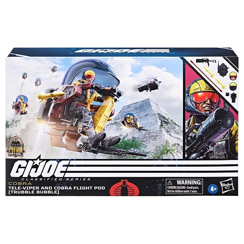 Hasbro G.I. Joe Classified Series 98 Python Patrol Tele-Viper & Cobra Flight Pod (Trubble Bubble) 6-inch Action Figure Toy Gift