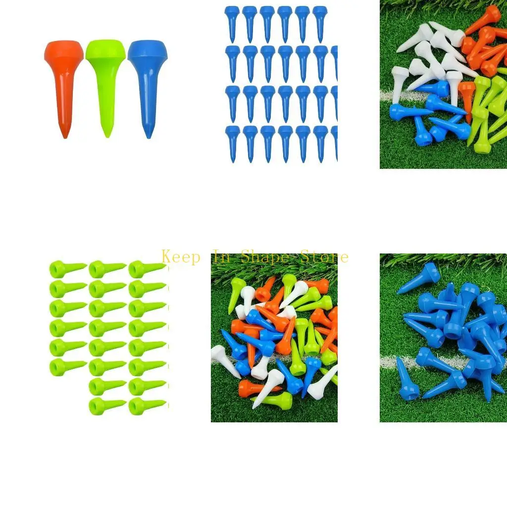 

U1JC 30Pcs Mushroom Head Golf Tees Portable Golf Training Tool Golf Practice Tees