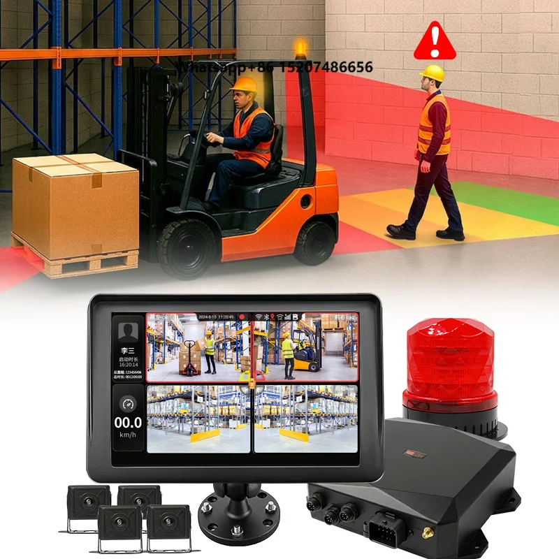 AI Anti Collision Camera Monitor System with BSD  Forklift Pedestrian Detection and Proximity Alert Blind Spot Detection System