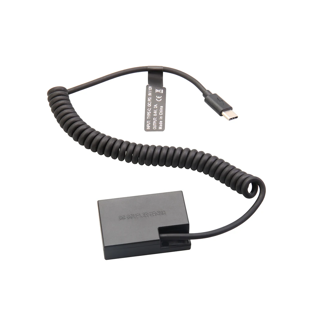 Typ-C PD Dummy-Akku-Kit für Fujifilm Canon Nikon Sony Panasonic, 9V Powerbank zu 7,4-8,4V für Akkuanzeige – Detail 14