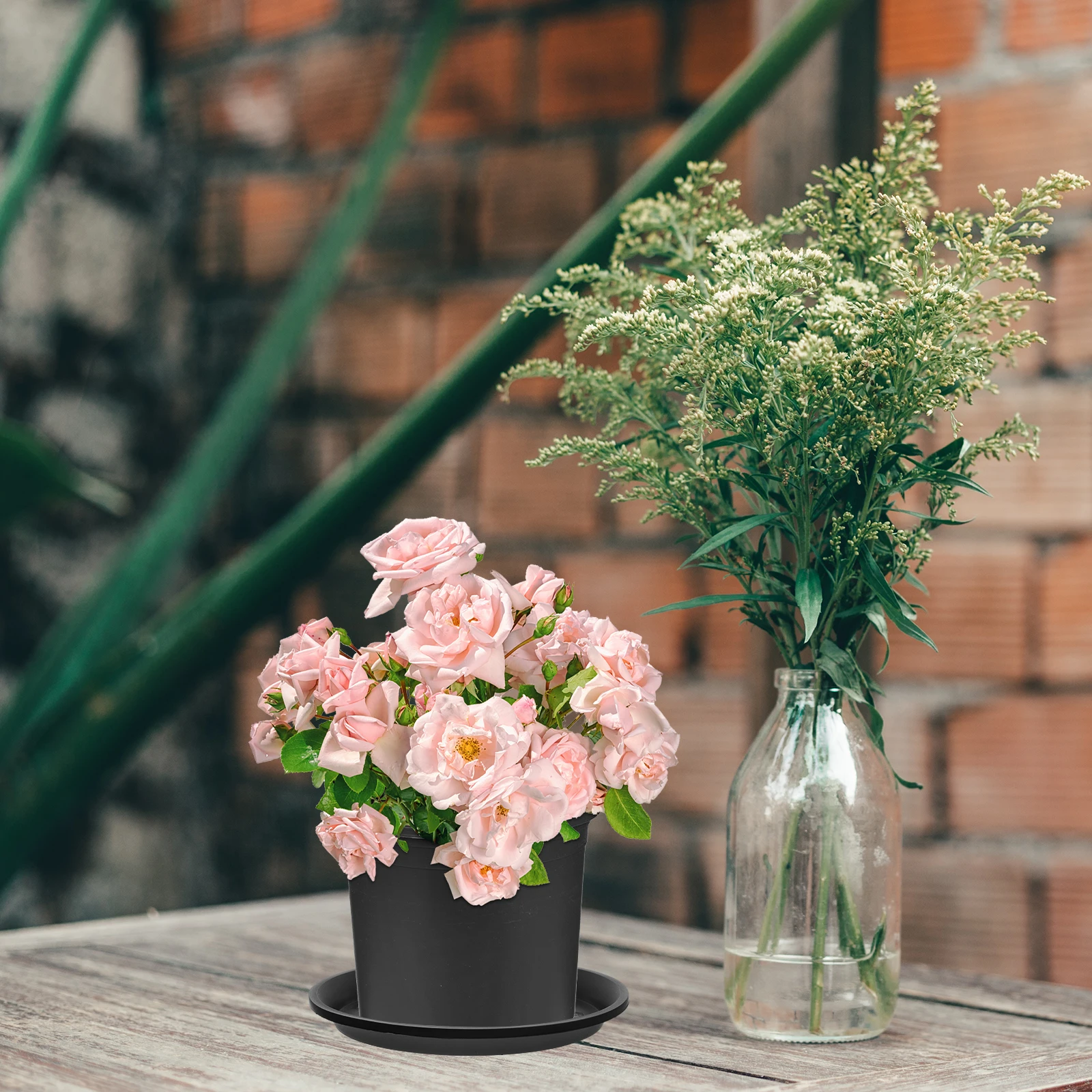 

Plant Drip Tray Flowerpot Trays Black PP Saucers House Plants Garden Waterproof Bonsai Water Tray Flowerpot Holders Gardening