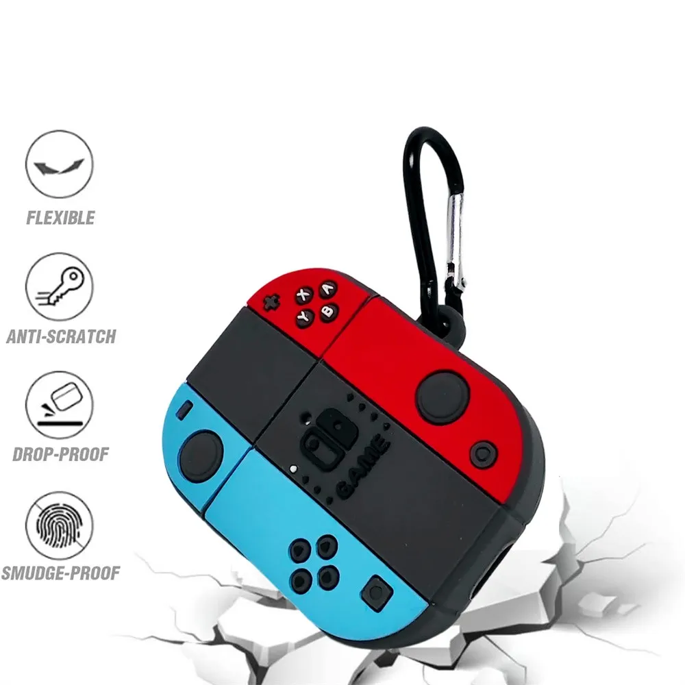 لطيف الكرتون لعبة وحدة التحكم لينة سيليكون سماعة واقية حالات ل جوجل بكسل براعم برو سماعة مكافحة سقوط غطاء حماية