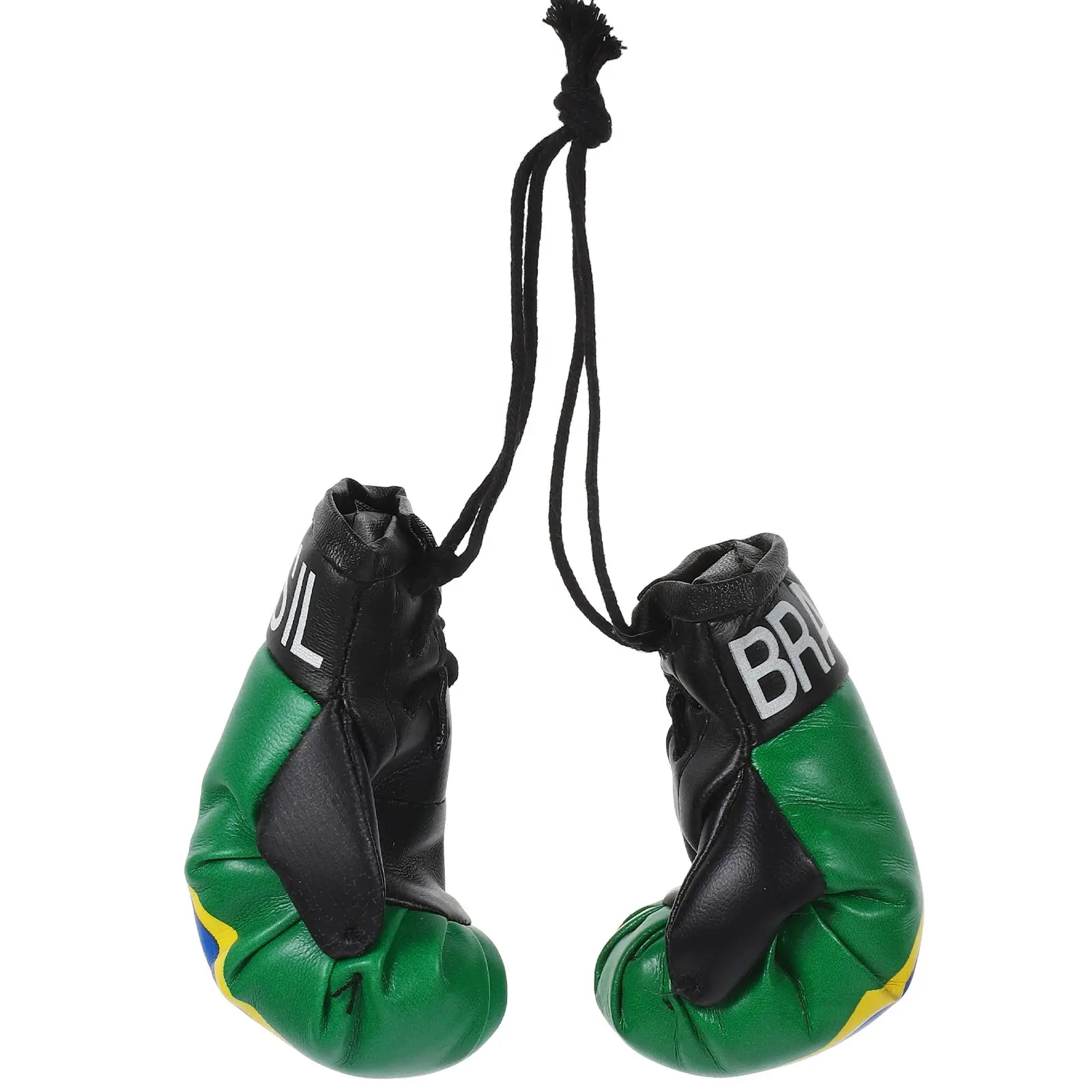 Brazilian Flag Keychain Mini Boxing Gloves Decor 1 Pair Hanging Car Decorations Punching Glove Party Favor Gifts