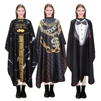 Barber Haircut Cloth Adjustable Salon Hairdressing Apron Antistatic Pattern Gown Waterproof Hairdresser Capes Styling Tools