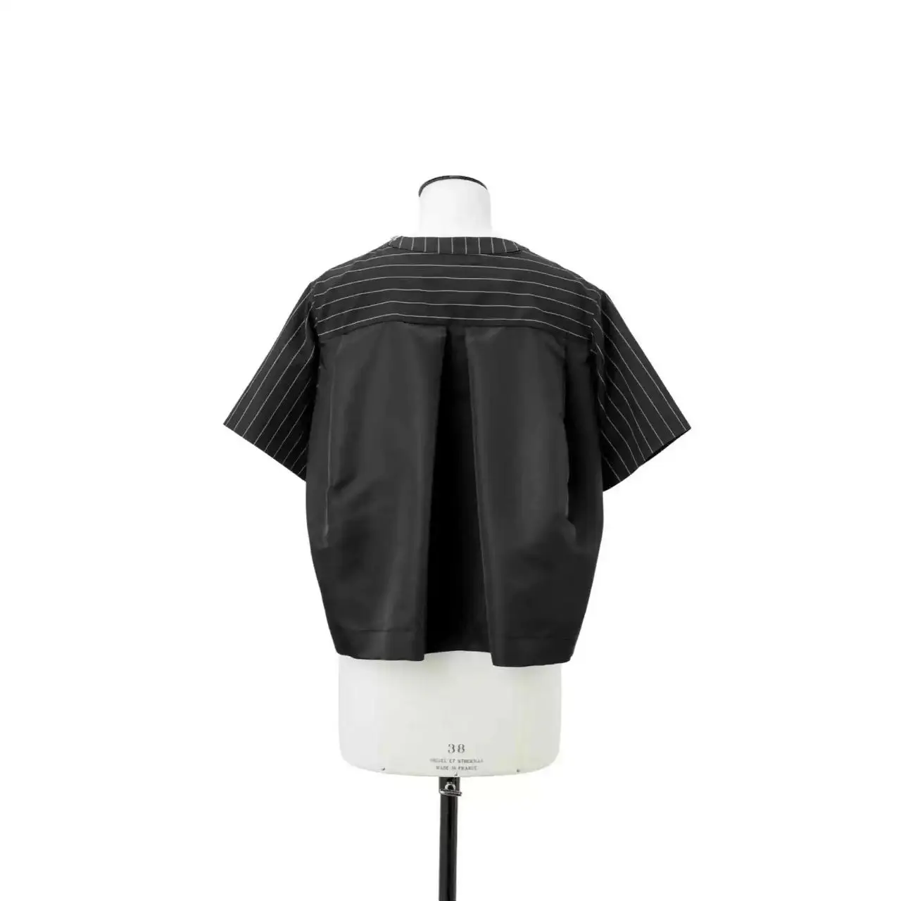 SAC Japanese 26summer striped splicing short-sleeved loose crew neck T-shirt