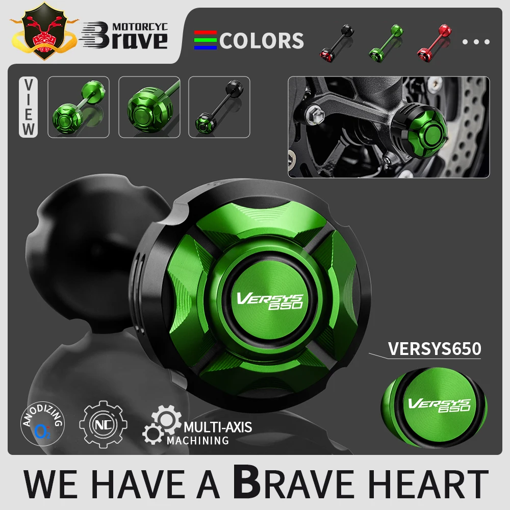 

For KAWASAKI VERSYS650 VERSYS 1000 2017 2018 2019 2020 Falling Protection Axle Fork Wheel Crash Pad Motorcycle Accessories