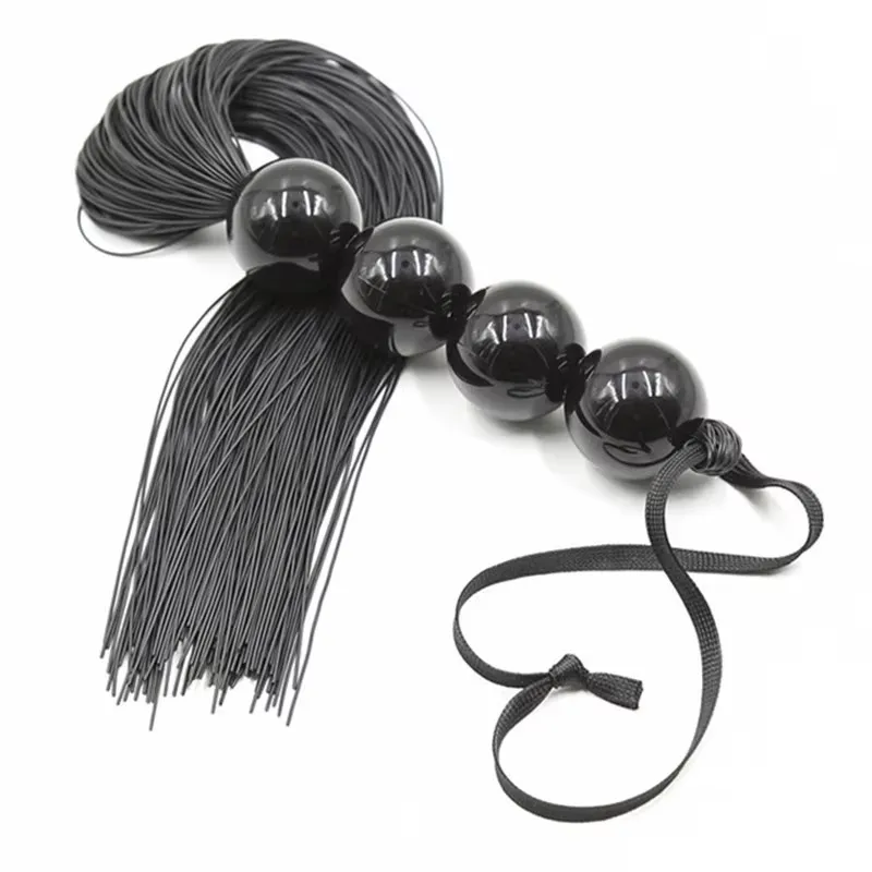 

45CM Genuine Silicagel Tassel Horse Whip, Horse Training Whips, Acrylic Handle With Wrist Strap