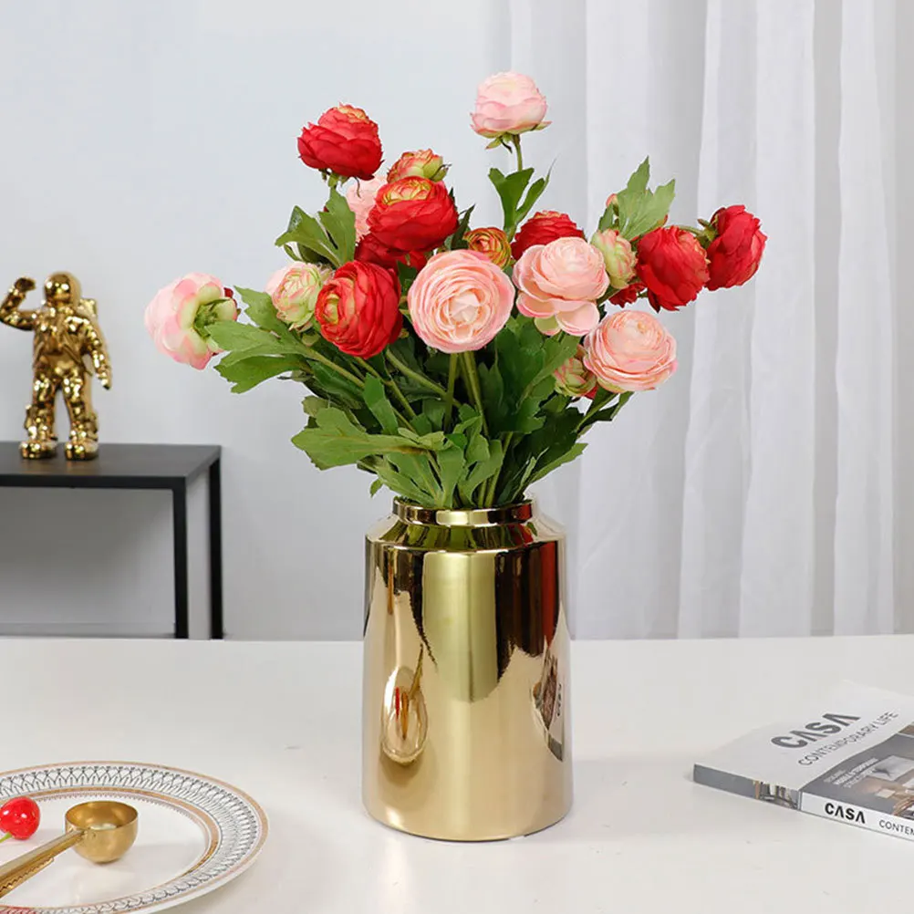 

Ceramic Flower Vase Desktop Creative Decorative Compact Size Ideal Home Balcony Office Planter Desktop Ceramic Vase