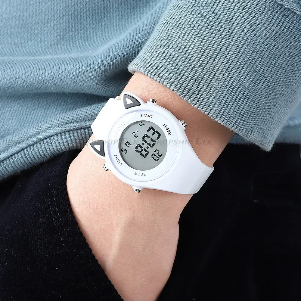 เด็กนาฬิกาอิเล็กทรอนิกส์สําหรับเด็กหญิงและเด็กชาย Analog Digital Sport LED อิเล็กทรอนิกส์กันน้ํานาฬิกาข้อมือเด็ก Relogio