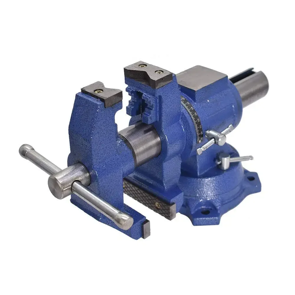 5 Inches Multifunctional Bench Vise 360° Rotatable Workbench Jaw Ductile Cast Iron Vise for Woodworking Welding