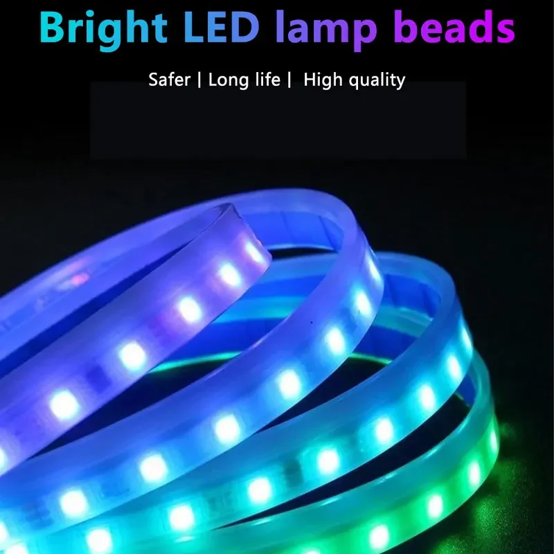 120/150/180cm Car Hood Decorative Light APP Remote Control RGB Led Colorful Car Headlight Strip 12v Universal for UTV ATV DRL - view 4