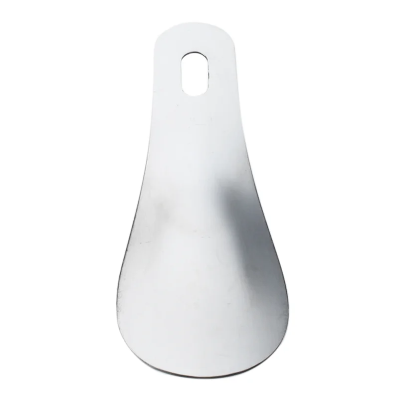 AS96-6Pcs Cuchara de zapatos larga profesional de metal de acero inoxidable de 10 cm y 4 pulgadas