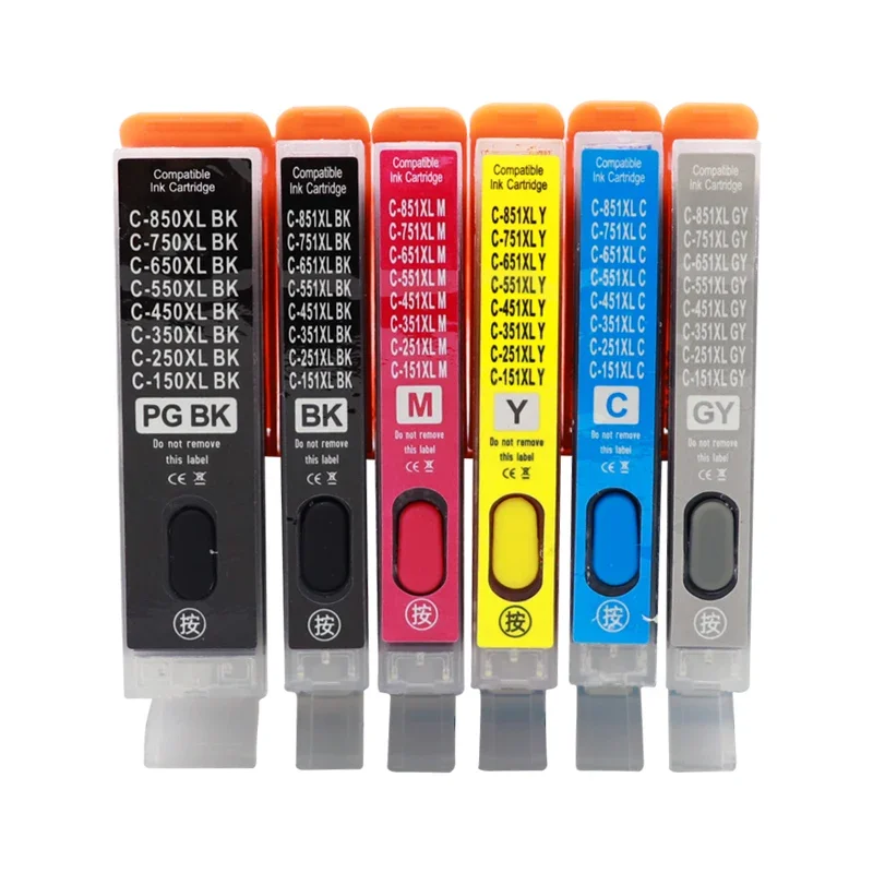 1 مجموعة BCI-350 BCI-351 350 351 خرطوشة الحبر القابلة لإعادة الملء 5 اللون لكانون PIXUS MG5430 MG5530 MG5630 iP7230 MX923 IX6830 طابعة