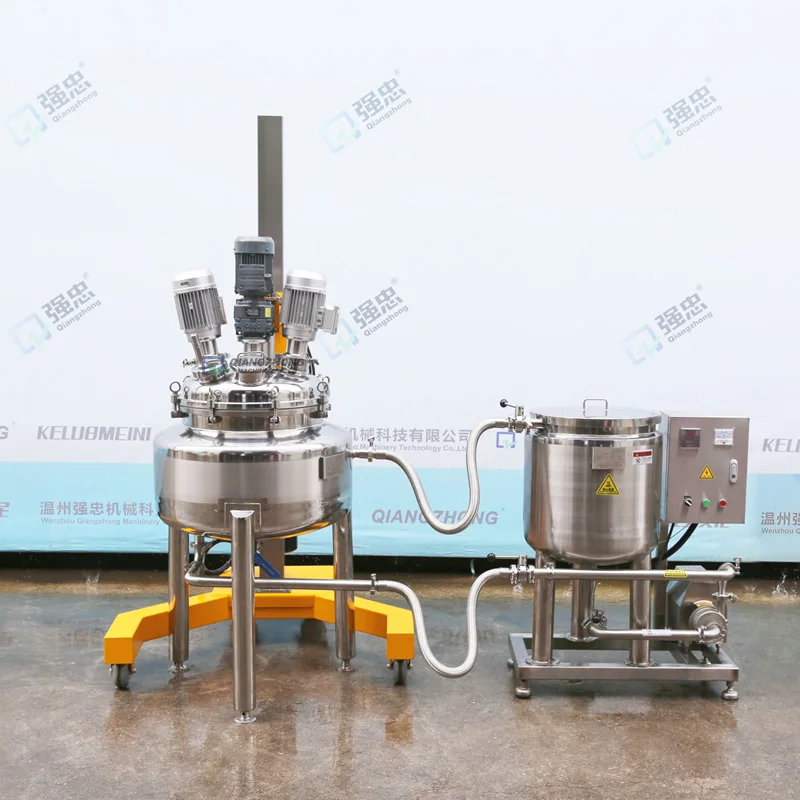 Shampoo or Cosmetic stainless steel heated jacket small liquid soap singlelayer stainless steel mixing tank