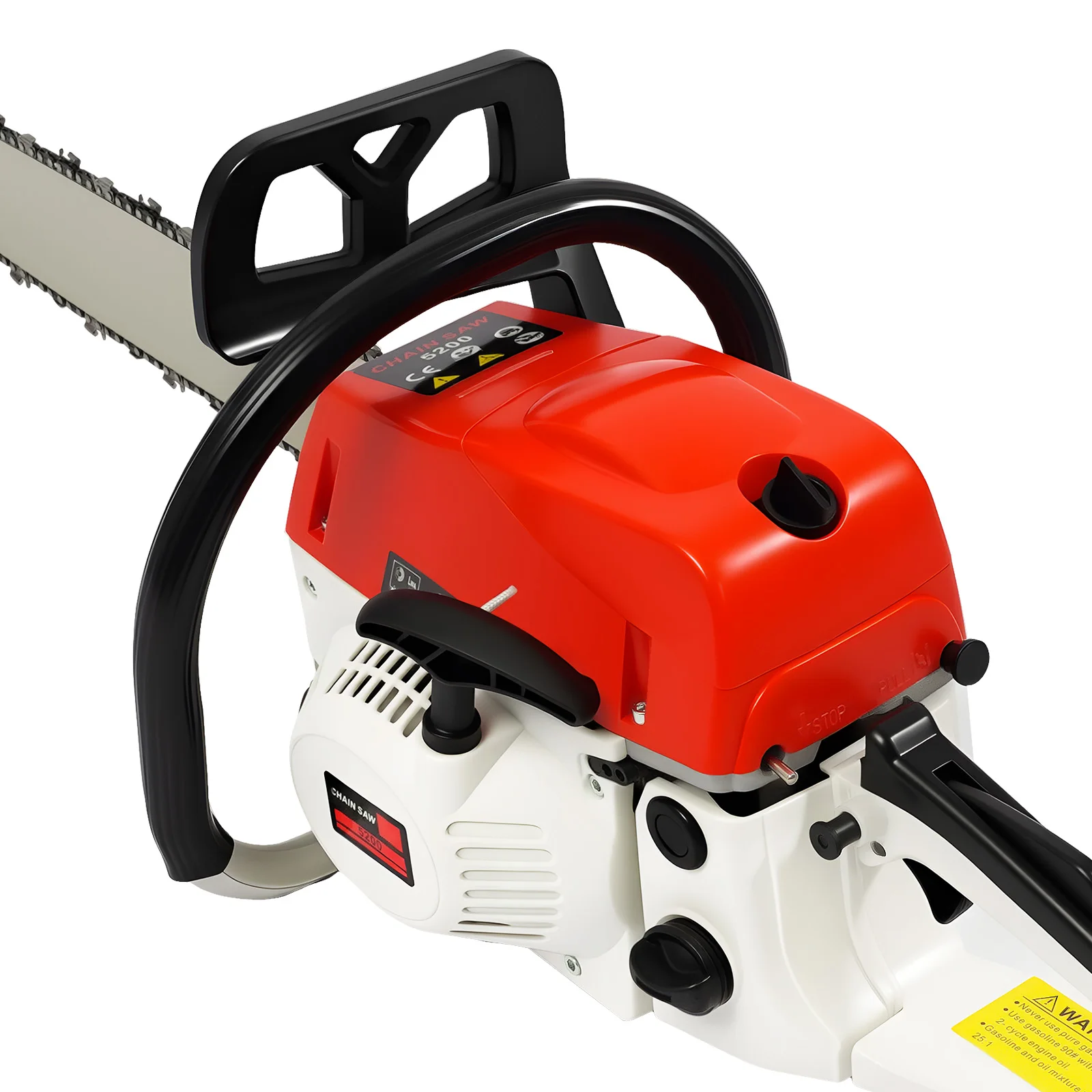 22-Zoll-Gaskettensäge, 52 cc 2-Takt-betriebene Kettensäge, tragbare Benzin-Kettensägen zum Schneiden von Baumholz, Gaskettensäge