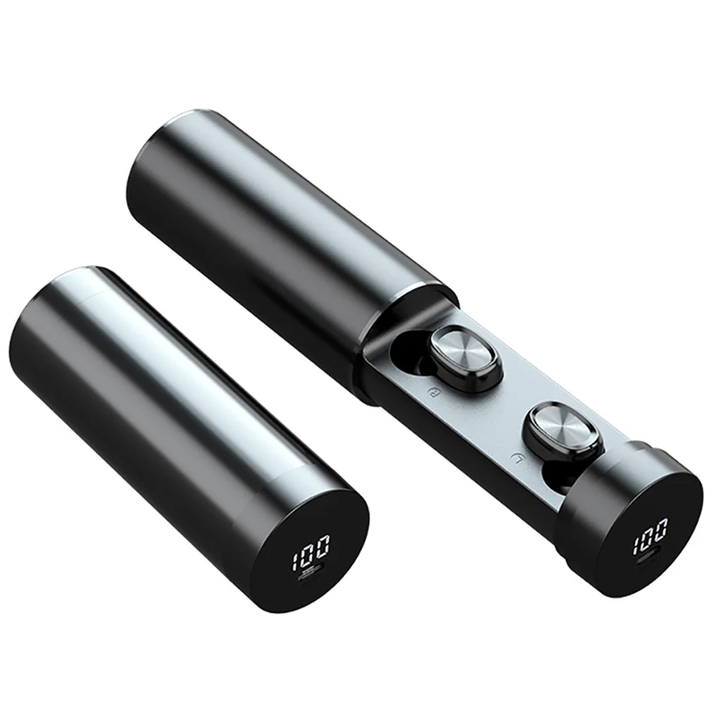 

Wireless Earbuds Black Graphene Diaphragm Led Display Touch Control Dual Connect Charging Case Portable Comfort Fit