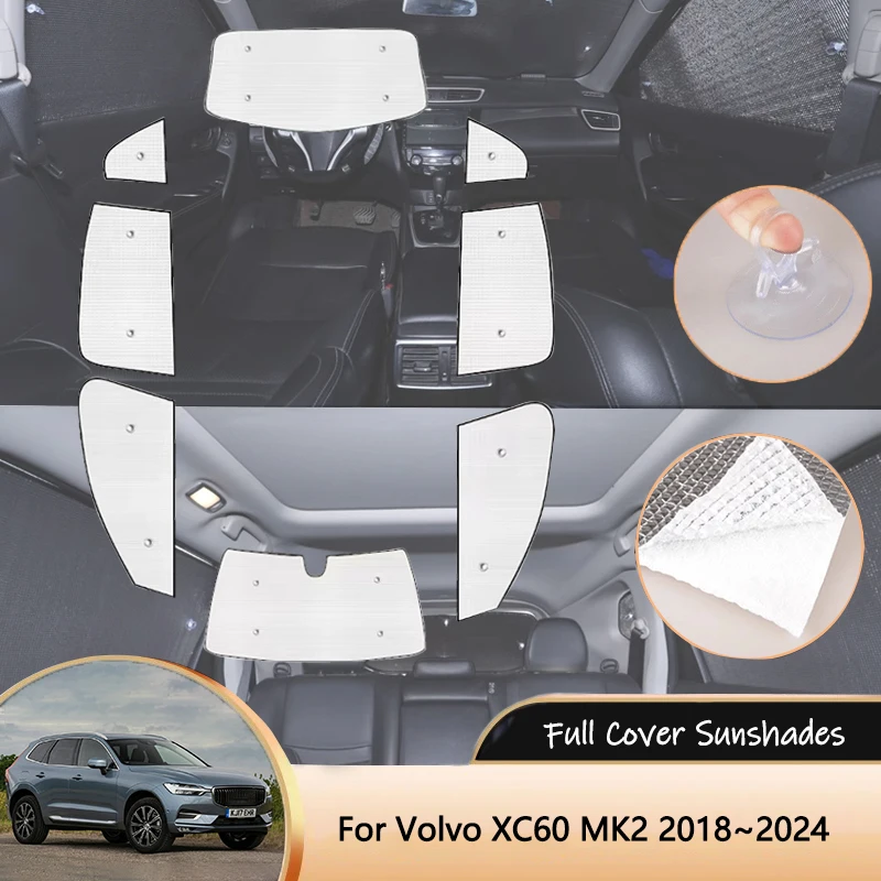 

For Volvo XC60 MK2 2th 2Gen 2018~2024 2019 Full Coverage Sunshade Sun Protection Windshields Sunshade Car Accessories Auto Parts