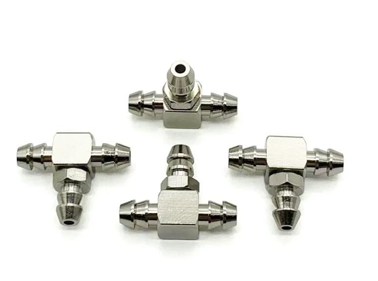 1PCS Metal miniature T-type variable diameter tee PU tracheal connector
