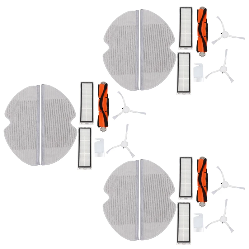 

Набор сменных деталей для робота Xiaomi Mijia 1C, аксессуары для боковых роликов, фильтров НЕРА, основная щетка, Швабра, 24 шт.